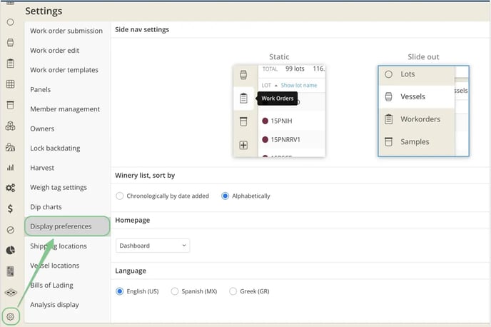 Display Preferences in Settings_Display Preferences Screenshot