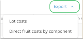Lot Cost Export