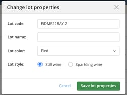 Lot details page-change lot properties