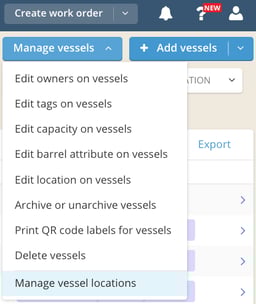 Managing and Using Vessel Locations-manage tab