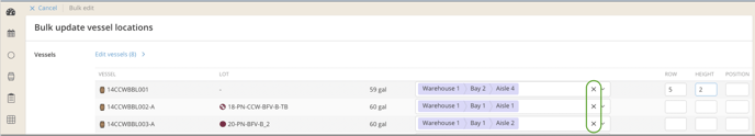 Managing and Using Vessel Locations-x to remove