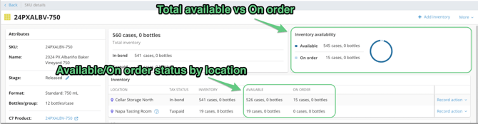 On-oder - available vs on order