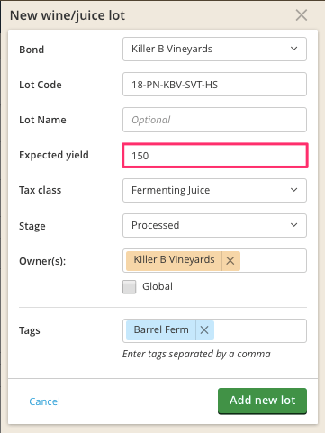 Process Fruit to Weight-exp yield