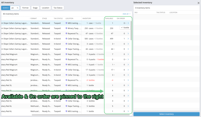 SUPPLY - Inventory pick with on-order