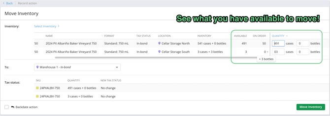 SUPPLY - movement - on-order