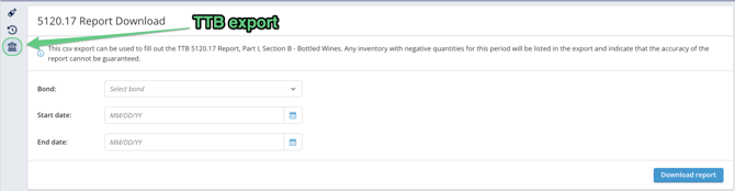 SUPPLY Reports - TTB Export