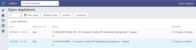 SUPPLY_Open Depletions Explorer