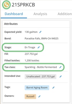 Sparkling Overview_Lot attribute snapshot