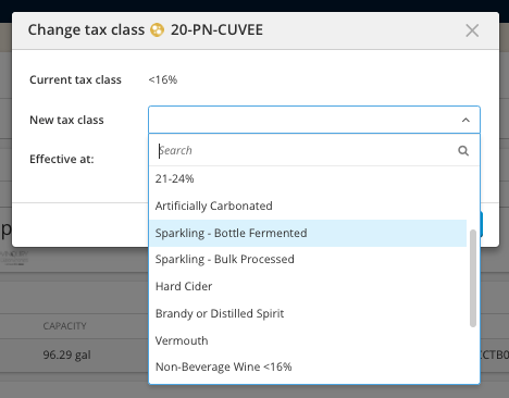 Sparkling overview_tax class