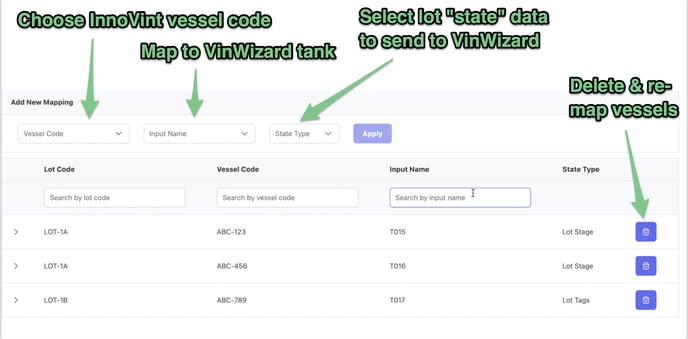 VinWizard Integration-lot stage tags