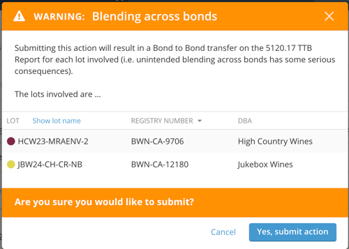 Which B2B action_bond warning