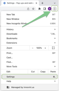 Why isnt my report export downloading-chrome browser 3 dots