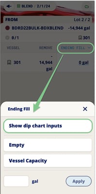 Work Order Overview-end fill dipchart