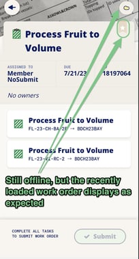 Work Order Overview-offline display