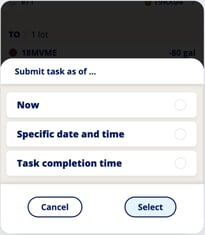 Work Order Overview-submit task as of