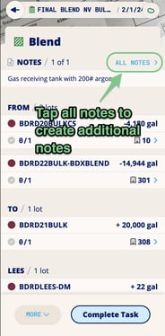 Work Order Overview-tap all notes