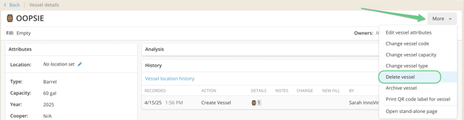 how to archive_delete_delete vessel
