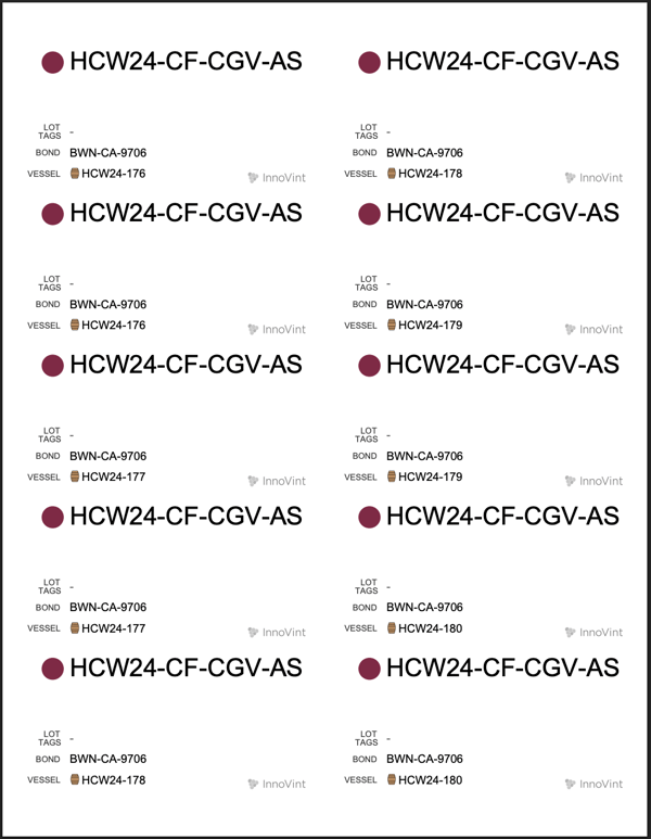 How to print Lot Labels